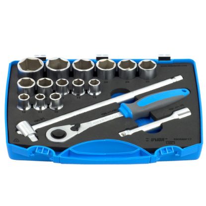 Slika GARNITURA NASADNIH KLJUČEV 1/2" V PLASTIČNI KASETI 10 - 32/17