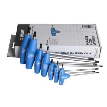 Slika KLJUČI S TX PROFILOM IN T ROČAJEM Art.193TXCS TX10-TX45 v 7-delni garnituri v ka