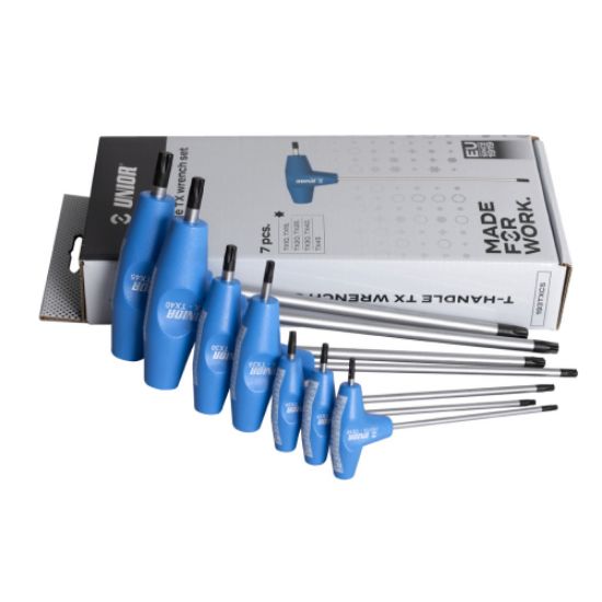 KLJUČI S TX PROFILOM IN T ROČAJEM Art.193TXCS TX10-TX45 v 7-delni garnituri v ka