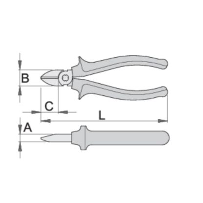 Slika Klešče stranske, ščipalne, 461/1BI, Unior