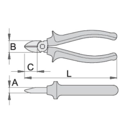 Slika Klešče stranske, ščipalne, 461/1VDEBI, Unior