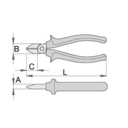 Slika Klešče stranske, ščipalne, 461/4G, Unior