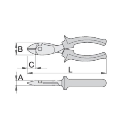 Slika Klešče stranske, ščipalne, močne, 466/1BI, Unior