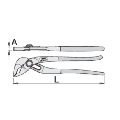 Slika KLEŠČE UNIVERZALNE Art. 447/4P4PP 240mm, z gumbom