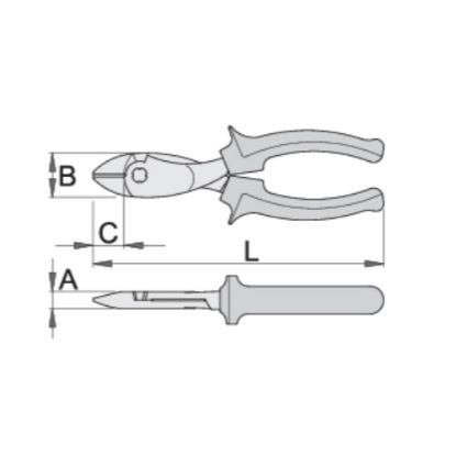 Slika Klešče stranske, ščipalne, močne, 466/4G, Unior
