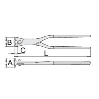 Slika KLEŠČE ZA BETONSKE ARMATURE, MOČNE 280