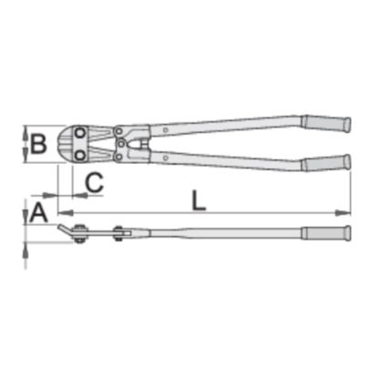 Slika Škarje za rezanje betonskega železa, 596/6B, Unior