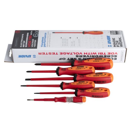 GARNITURA IZVIJAČEV VDE TBI S PREIZKUŠEVALCEM TOKA V KARTONU /6