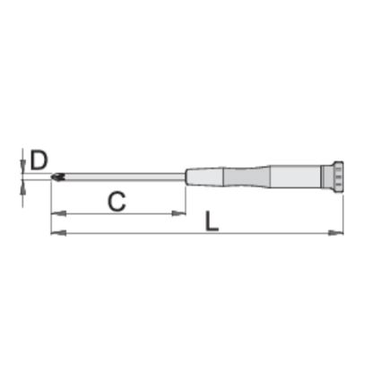 Slika Izvijač križni (PZ) za elektroniko, 625E, Unior