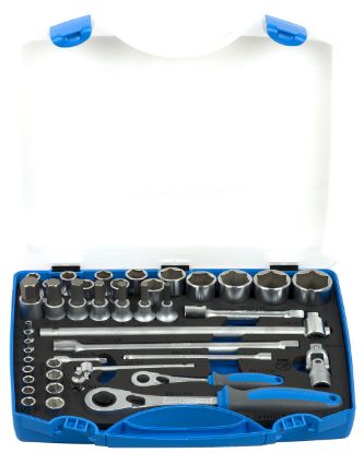 Slika KLJUČI NASADNI v gar. 1/2" in 1/4" v plastični kaseti Art.190BI6P43
