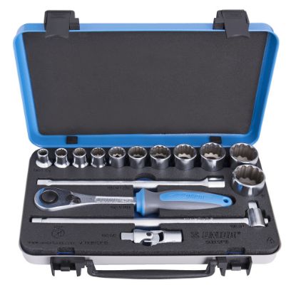 Slika GARNITURA NASADNIH KLJUČEV 1/2 " V KOVINSKI KASETI 0