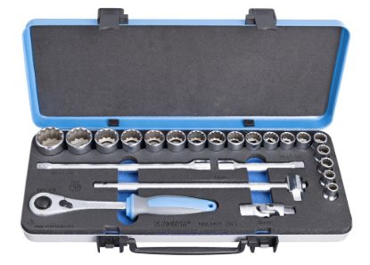 Slika GARNITURA NASADNIH KLJUČEV 1/2" V KOVINSKI KASETI 10 - 32/23