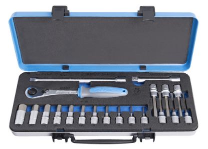 Slika GARNITURA NASADNIH KLJUČEV 1/2" V KOVINSKI KASETI /20