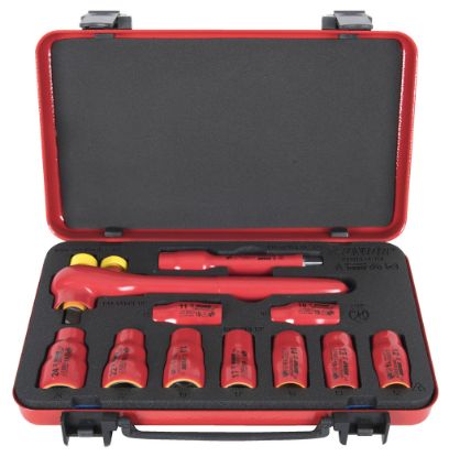 Slika GARNITURA IZOLIRANIH NASADNIH KLJUČEV 1/2" V KOVINSKI KASETI 10 - 24/11