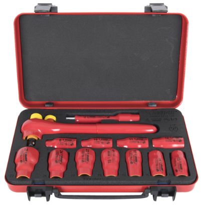 Slika GARNITURA IZOLIRANIH NASADNIH KLJUČEV 1/2" V KOVINSKI KASETI 8 - 27/13