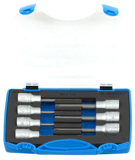 GARNITURA VIJAČNIH NASTAVKOV S TX PROFILOM, DOLGIH, V PLASTIČNI KASETI TX20 - 50