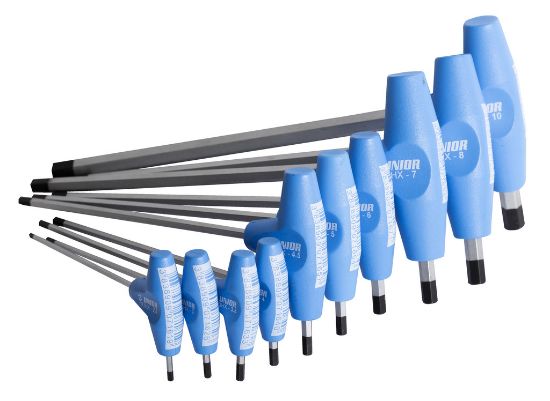 KLJUČ INBUS s T-ročajem Art.193HXCB 2,5-10mm v 10-delni garnituri