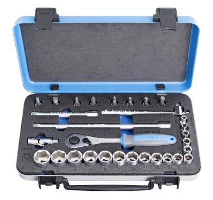 Slika KLJUČI NASADNI 3/8" ART.239C v kovinski kaseti