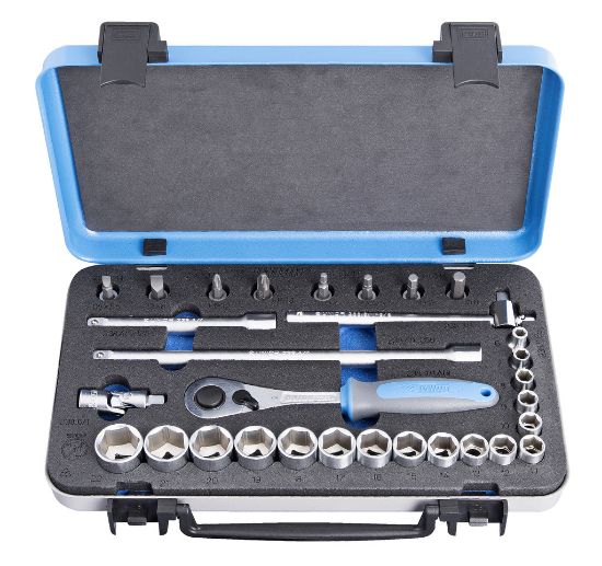 KLJUČI NASADNI 3/8" ART.239C v kovinski kaseti