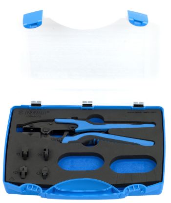 Slika GARNITURA KLEŠČ GRIP ZA KABELSKE KONTAKTE Z IZMENLJIVIMI ČELJUSTMI V PLASTIČNI K