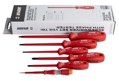 Slika GARNITURA IZVIJAČEV VDE S PREIZKUŠEVALCEM TOKA V KARTONU /6