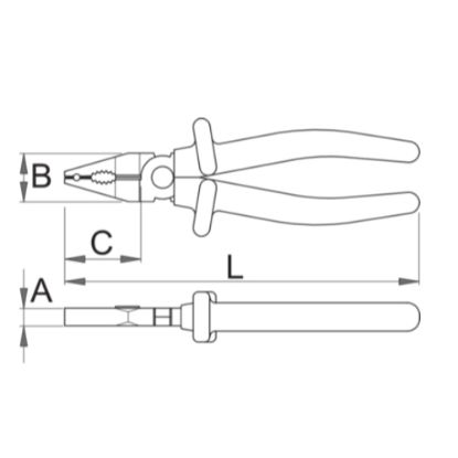 Slika Klešče kombinirane, 406/1VDEDP, Unior