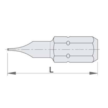 Slika Nastavek vijačni ploščati, 3 kosi, 6460C6,3, Unior