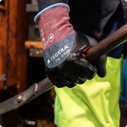 Slika Rokavice delovne sintetične Oil grip, Tegera, 8857