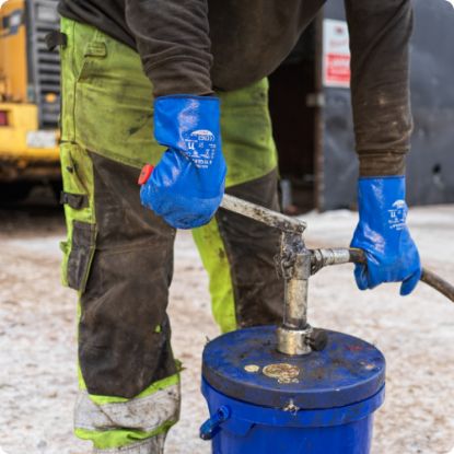 Slika Rokavice delovne za zaščito pred tek. in kemikalijami, nitrilne, TEGERA 7350