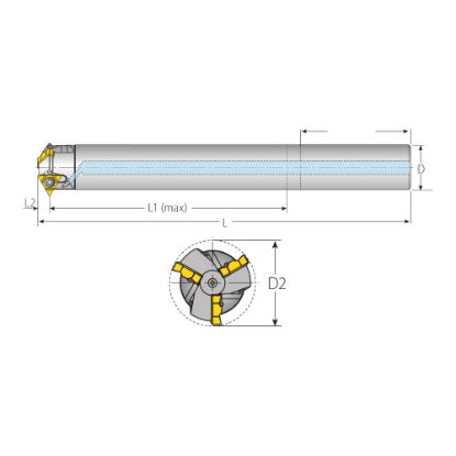 Slika Rezkar palični navojni za ploščice tipa U