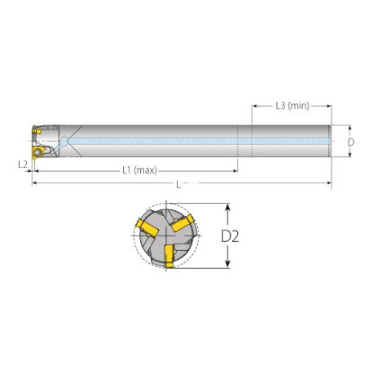 Slika Rezkar palični navojni za ploščice tipa mini L