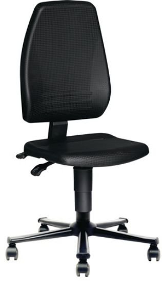 Stol pisarniški vrtljivi z naslonom in koleščki, višina 440-620 mm Tecwerk