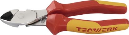 Slika Klešče stranske močne, kromirane, VDE večkomponentni ročaji TECWERK