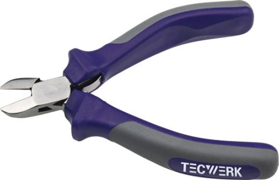 Ščipalne klešče za elektronike, dolžina 115 mm, okrogle TECWERK