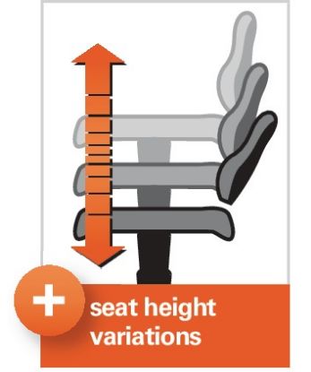 Slika Stol pisarniški vrtljivi z naslonom, višina 440-620 mm Tecwerk