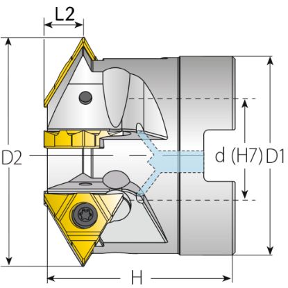 Slika Glava rezkalna navojna za ploščice tipa U
