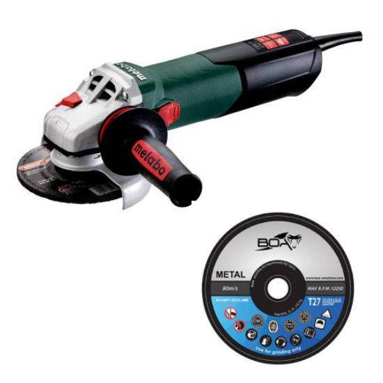 BUSILKA KOTNA WE 15-125 QUICK (600448000) + 100 BRUSNIH PLOŠČ ZA ŽELEZO BOABP125