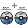 2X KOTNI BRUSILNIK, GWS 12–125 P (06013A6220) + 100X REZALNA PLOŠČA (BOARP125X1M