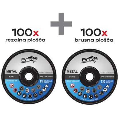 Slika 2X KOTNI BRUSILNIK, GWS 12–125 P (06013A6220) + 100X REZALNA PLOŠČA (BOARP125X1M