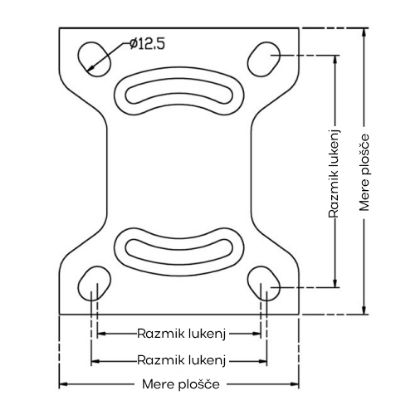 Slika Kolo transportno fiksno plastično