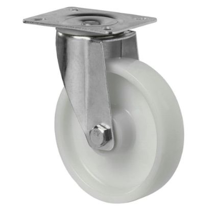 Slika Kolo transportno gibljivo, iz umetne mase, bele barve