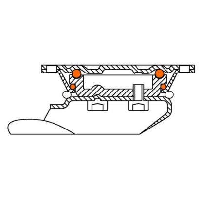 Slika Kolo transportno gibljivo z zavoro, iz poliuretana in aluminija