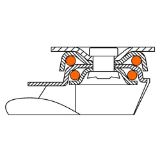 Slika Kolo transportno gibljivo s priključno izvrtino, termoplastična guma
