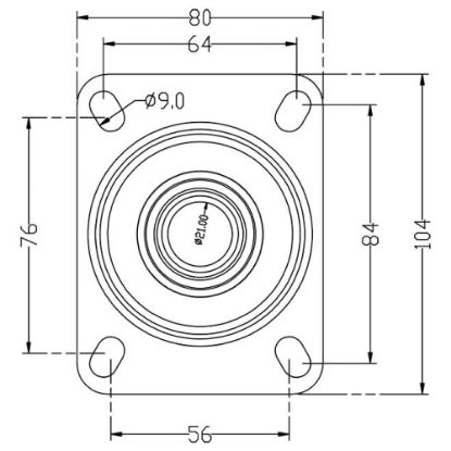 Slika Kolo transportno gibljivo z zavoro