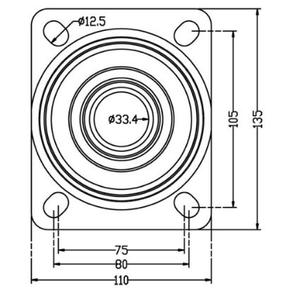 Slika Kolo transportno gibljivo z zavoro