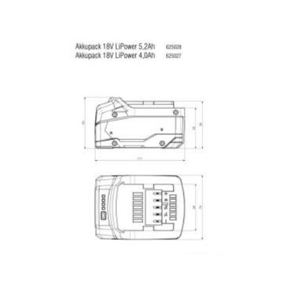 Slika BATERIJSKI PAKET 18V - 5,2Ah Metabo