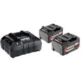 Slika BATERIJSKI PAKET, BASIC SET Li-Power 2x 4,0 Ah + polnilec Metabo