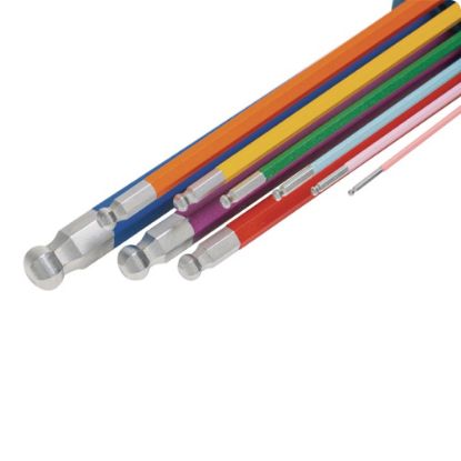 Slika KLJUČ INBUS DIN2936L v 9-delni gar. 1,5-10mm ,s krogelno glavo- extra dolgi, bar ,TECWERK