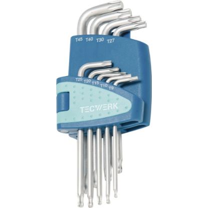 Slika KLJUČ KOTNI v 9-delni gar. TX9-TX45 ,s krogelno glavo ,TECWERK