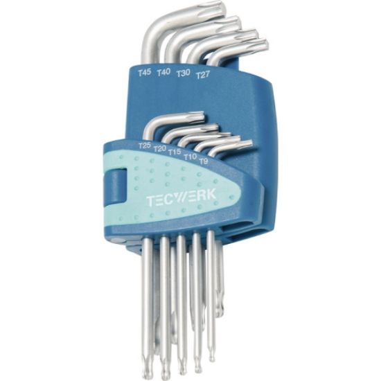 KLJUČ KOTNI v 9-delni gar. TX9-TX45 ,s krogelno glavo ,TECWERK